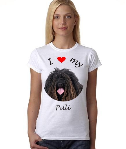 Dogs - I Heart My Puli on Womans Shirt